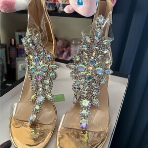 Crystal heels for women